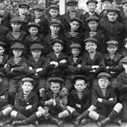 Group photograph of the boys from the Boys Home in Lansdowne Crescent, West Hobart, in October 1911